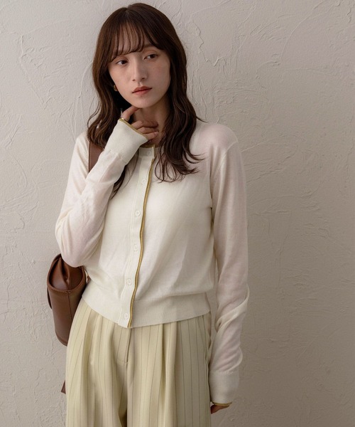 「NOAHL」 ニットカーディガン FREE ベージュ レディース_画像2