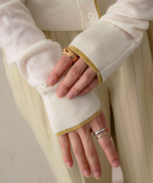 「NOAHL」 ニットカーディガン FREE ベージュ レディース_画像3