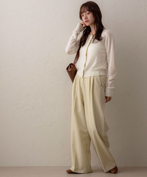 「NOAHL」 ニットカーディガン FREE ベージュ レディース_画像6