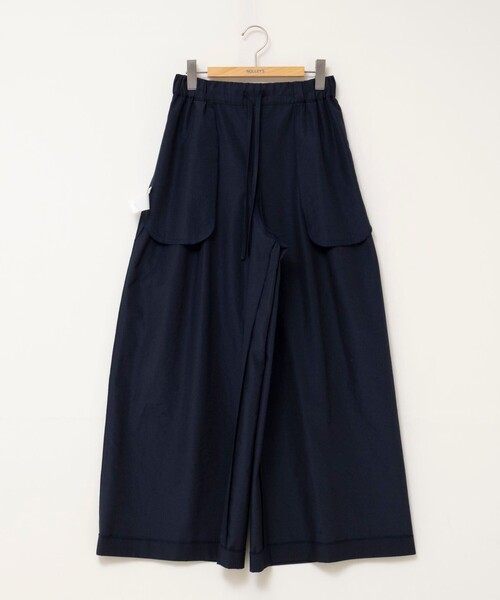 ワイドパンツ パンツ 「新色追加/一部WEB限定サイズあり」ウォッシャブルエクセルテックタンブラー2タックワイドパンツ レディースの画像