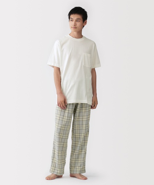 新品 2着セット　無印良品　パジャマ 無印良品（MUJI） パジャマ 紳士 二重ガーゼ 半袖ルームウェアセット