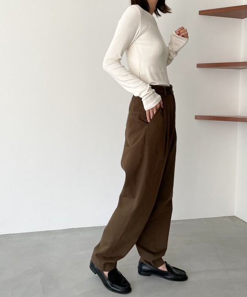 「CANAL JEAN」 「El mar」長袖カットソー ONE SIZE ブラウン レディース_画像6