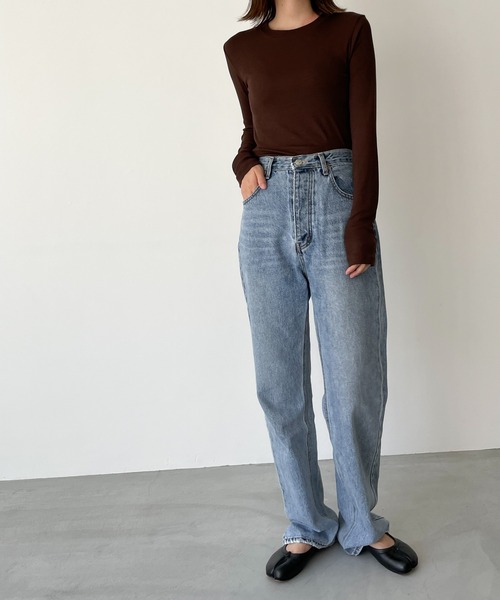 「CANAL JEAN」 「El mar」長袖カットソー ONE SIZE ブラウン レディース_画像8