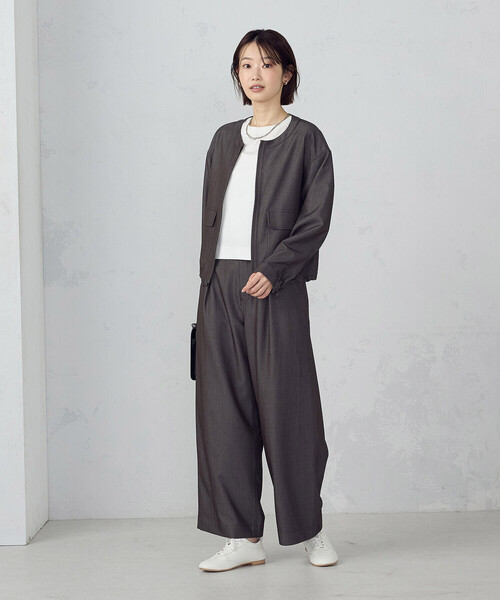 COMME CA ISM（コムサイズム） ワイドパンツ パンツ デニムライク