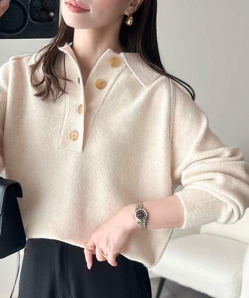 「classicalelf」 長袖ニット MEDIUM ベージュ レディース_画像4
