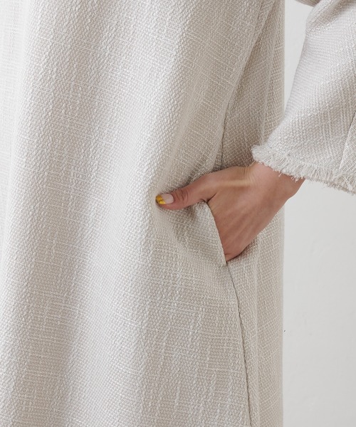 「PUAL CE CIN」 長袖ワンピース FREE アイボリー レディース_画像5