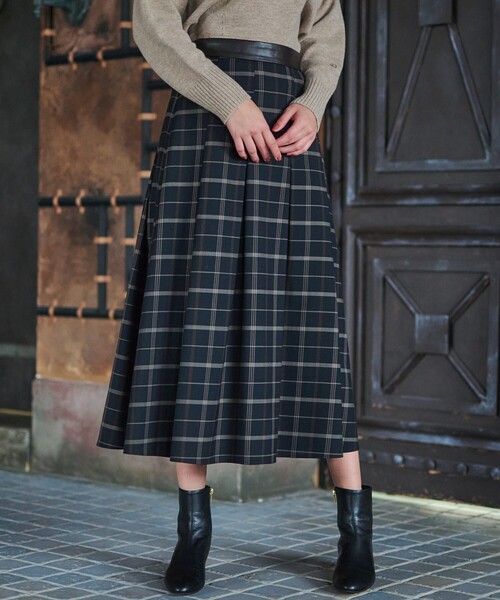 「DRESSTERIOR」 フレアスカート 38 ブラウン レディース_画像4