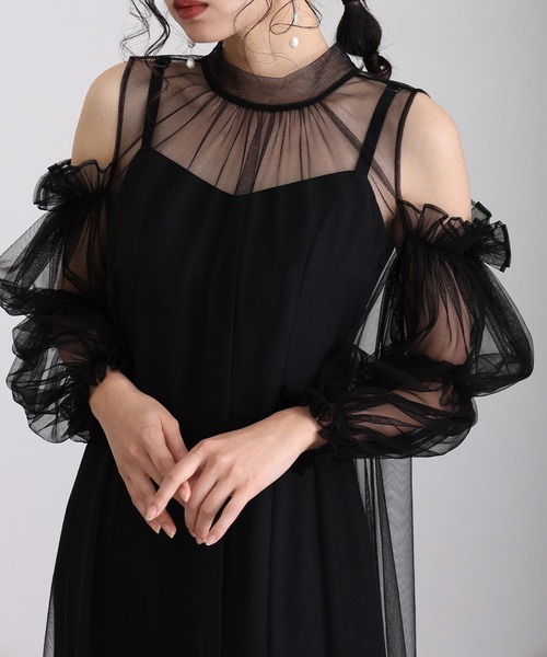 atlo ロングワンピース atlo（アトロ） 長袖ワンピース X-LARGE ブラック レディース