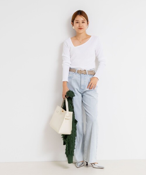 「Rie Miller」 長袖カットソー「NOLLEY’Sコラボ」 38 グレー レディース_画像4