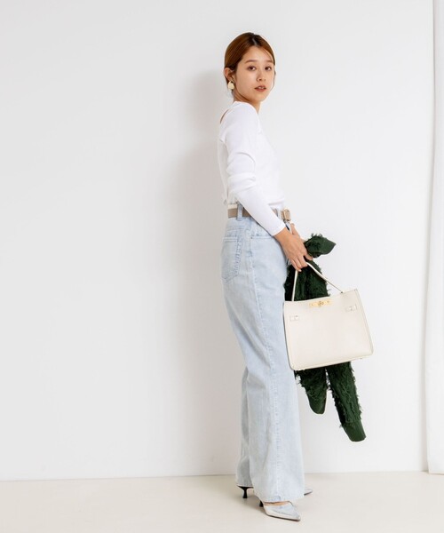 「Rie Miller」 長袖カットソー「NOLLEY’Sコラボ」 38 グレー レディース_画像6