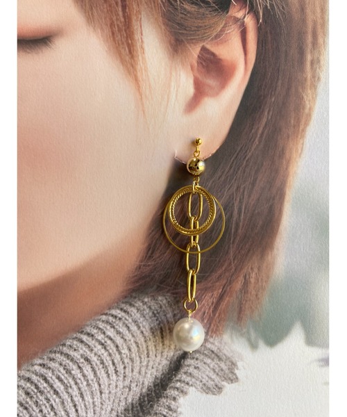 「tone」 ピアス（両耳用） FREE シルバー メンズ_画像6