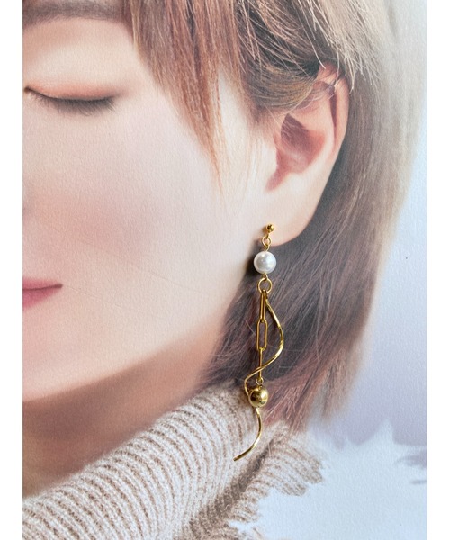 「tone」 ピアス（両耳用） FREE シルバー メンズ_画像7