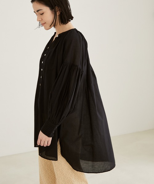 「SALON adam et rope'」 長袖ブラウス FREE ベージュ レディース_画像2