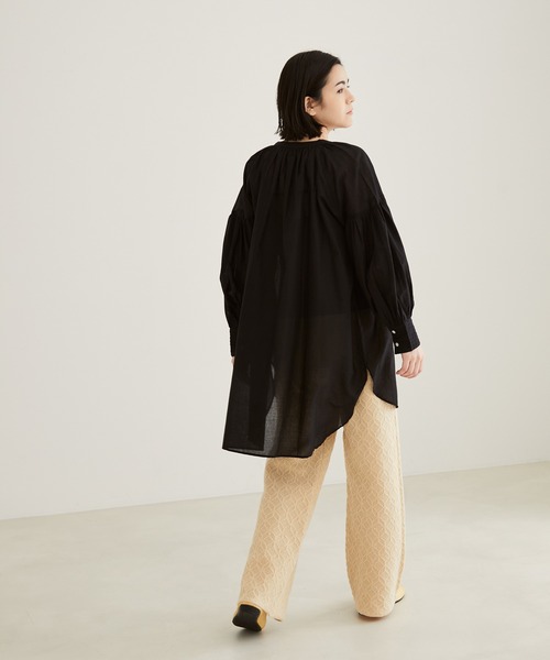 「SALON adam et rope'」 長袖ブラウス FREE ベージュ レディース_画像8