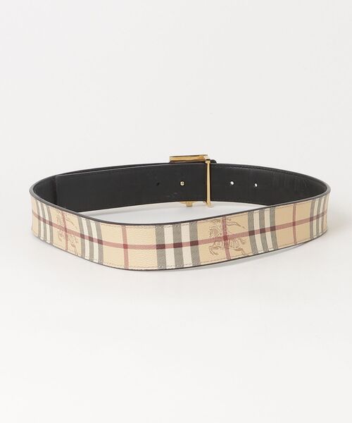 「Burberry Prorsum」 TBバックル ノバチェック ベルト - ベージュ レディース_画像2