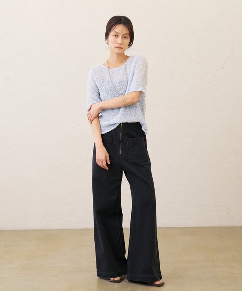 tシャツ シャーリングプルオーバー レディースの画像