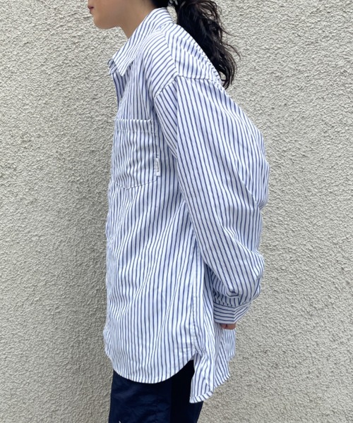 「BROKEN BASE」 長袖シャツ MEDIUM オフホワイト メンズ_画像5