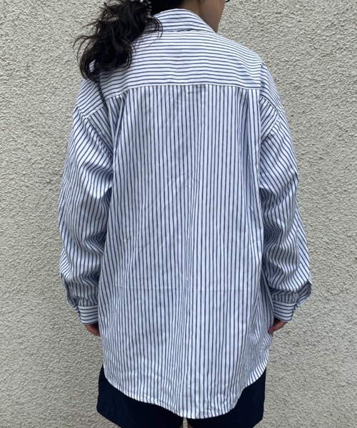 「BROKEN BASE」 長袖シャツ MEDIUM オフホワイト メンズ_画像6