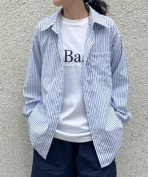 「BROKEN BASE」 長袖シャツ MEDIUM オフホワイト メンズ_画像7