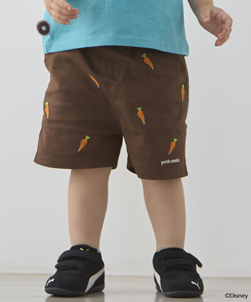 ニック ハーフパンツ petit main ハーフパンツ パンツ 「ズートピア」刺しゅうハーフパンツ