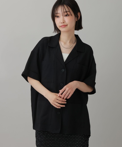 LAKOLE（ラコレ） ブラウス シャツ 半袖 サファリシャツジャケット