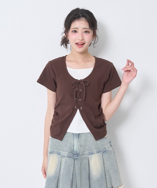 「LOVETOXIC」 「KIDS」半袖カットソー - トップグレー キッズ_画像4