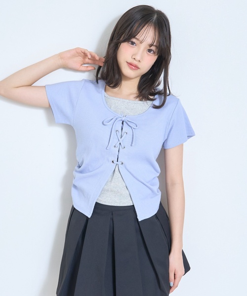 「LOVETOXIC」 「KIDS」半袖カットソー - トップグレー キッズ_画像5