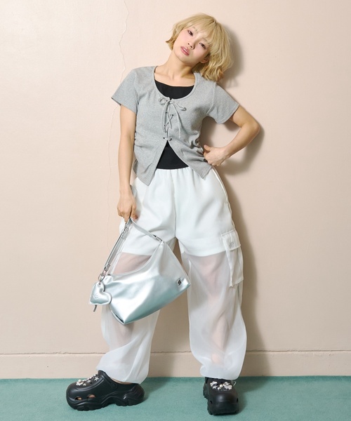 「LOVETOXIC」 「KIDS」半袖カットソー - トップグレー キッズ_画像9