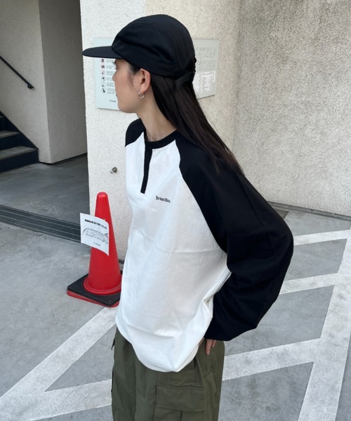 「BROKEN BASE」 長袖Tシャツ MEDIUM ネイビー メンズ_画像2