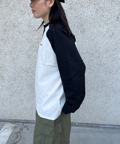 「BROKEN BASE」 長袖Tシャツ MEDIUM ネイビー メンズ_画像4