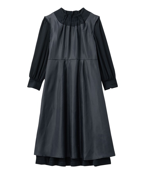 「alotta」 長袖ワンピース LL ネイビー レディース_画像9