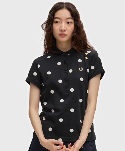 フレッドペリー× エイミー・ワインハウス　コラボ　半袖ポロシャツ FRED PERRY（フレッドペリー） ポロシャツ ポロ Amy Winehouse Polka