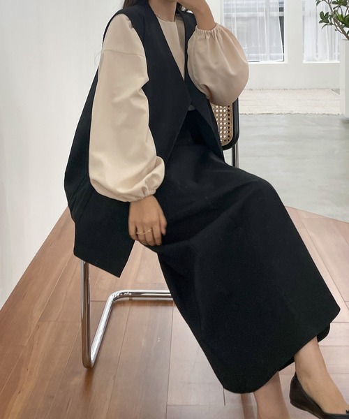 「Louere」 セットアップ MEDIUM モカ レディース_画像9