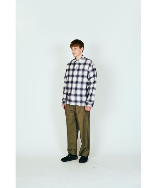 TOWNCRAFT（タウンクラフト） シャツ PRINTED COTTON NEL OMBRE CHECK