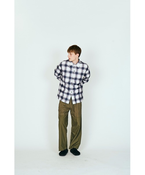 TOWNCRAFT（タウンクラフト） シャツ PRINTED COTTON NEL OMBRE CHECK