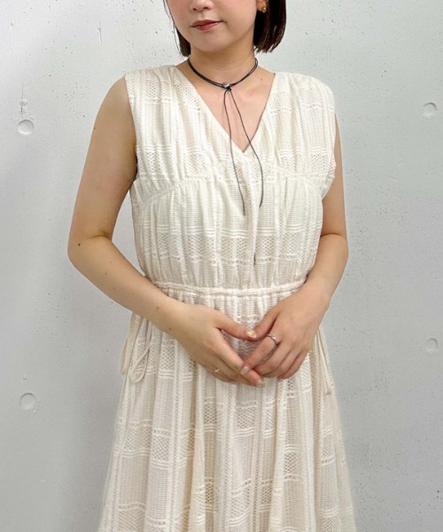 「archives」 ノースリーブワンピース MEDIUM ブラック レディース_画像8