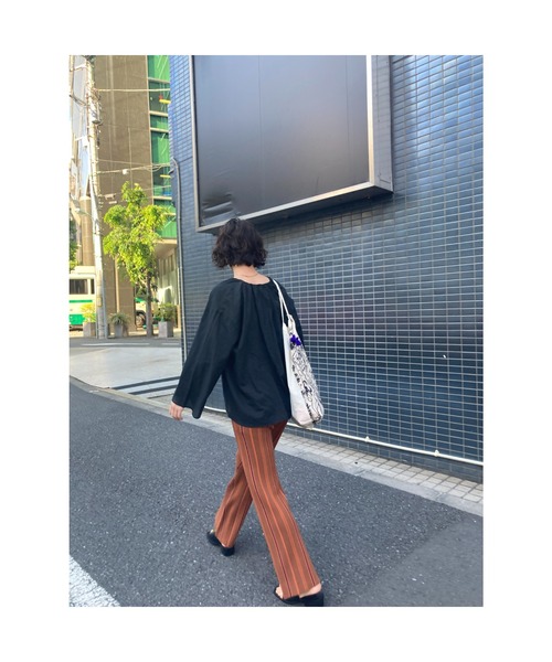 「BLACK BY MOUSSY」 長袖ブラウス FREE ブルー レディース_画像5