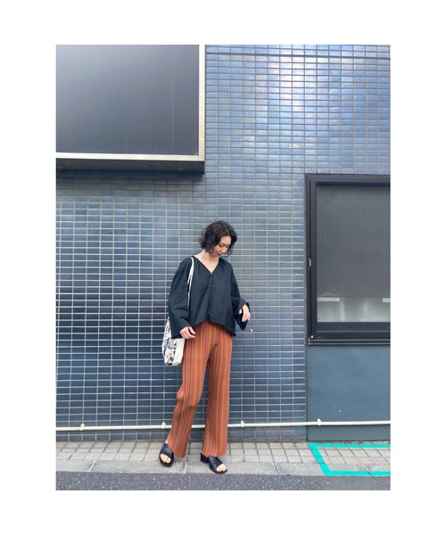 「BLACK BY MOUSSY」 長袖ブラウス FREE ブルー レディース_画像6