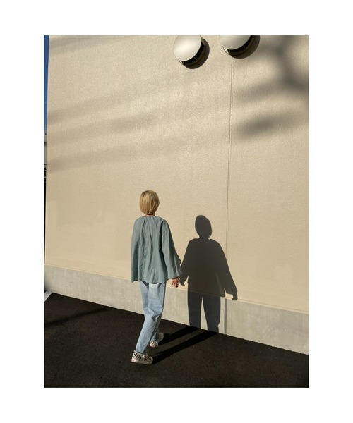 「BLACK BY MOUSSY」 長袖ブラウス FREE ブルー レディース_画像8