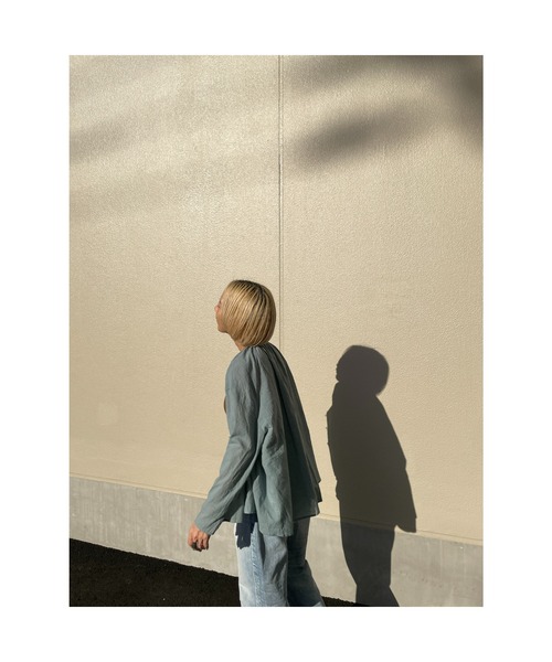 「BLACK BY MOUSSY」 長袖ブラウス FREE ブルー レディース_画像9