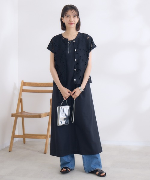 「KATHARINE ROSS」 コンビワンピース MEDIUM ブラック レディース_画像2