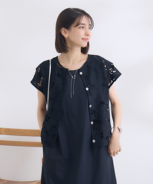 「KATHARINE ROSS」 コンビワンピース MEDIUM ブラック レディース_画像5