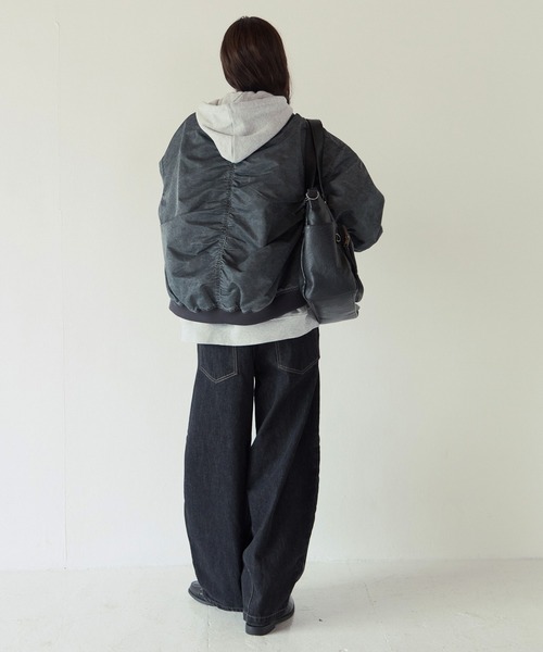 PBLIM ブルゾン アウター 「UNISEX」ギャザーミリタリーブルゾン 