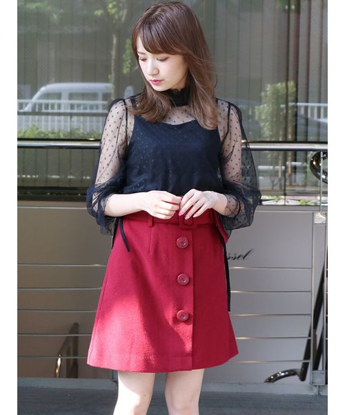 【新作】CLANE（クラネ）　ワイドベルトミニスカート CLANE - ミニスカート - WIDE BELT CONSTRUCTIVE MINI SKIRT