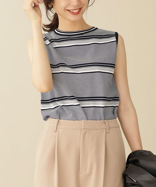 ニット 思いきり洗えるニット マルチボーダーノースリーブトップス Zozotown Paypayモール店 通販 Paypayモール