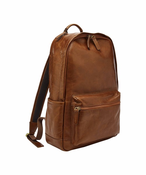 FOSSIL リュック　バックパック　オールレザー FOSSIL｜フォッシル リュックサック メンズ レザー ブラック