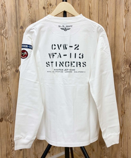 AVIREX アビレックス ネイバル パッチ ロングスリーブ Tシャツ AVIREX アヴィレックス ネイバル パッチ ロングスリーブ Tシャツ