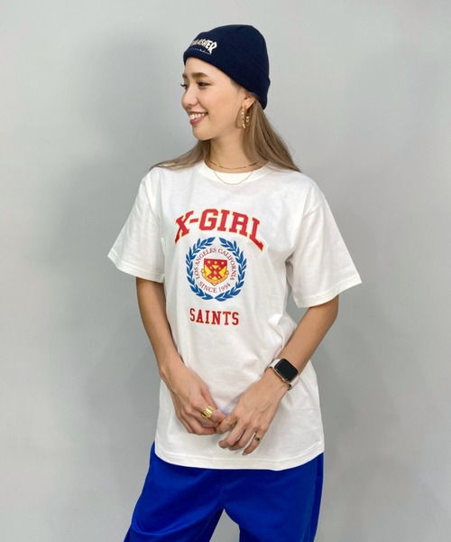 Tシャツ Tシャツ ムラサキスポーツ別注 X Girl エックスガール ビッグシルエット オーバーサイズ カレッジ風ロゴtシャツ Zozotown Paypayモール店 通販 Paypayモール
