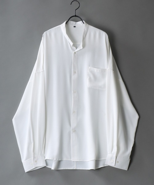 SITRY（シトリー） シャツ Oversize Drop shoulder Drape Band Collar