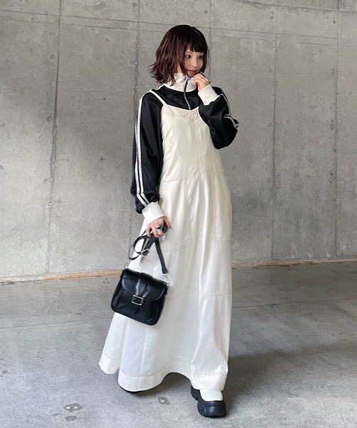 PAGEBOY ワンピース レザーライクキャミワンピース : ZOZOTOWN